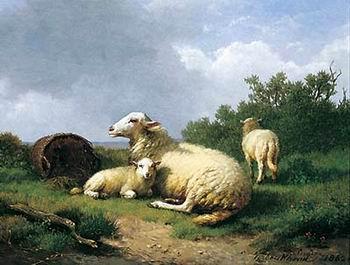 unknow artist Sheep 067 oil painting image